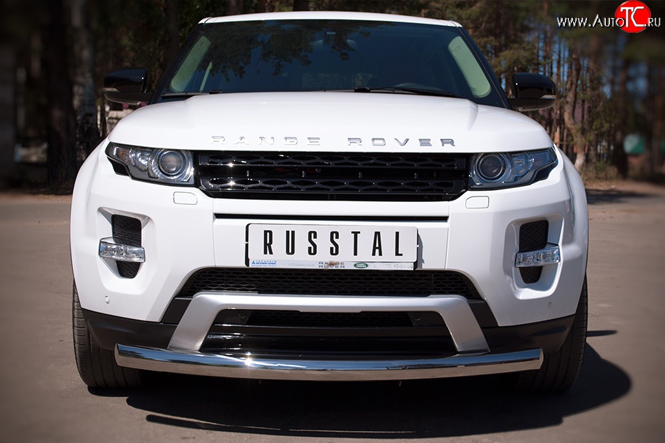 13 499 р. Одинарная защита переднего бампера SLITKOFF диаметром 76 мм (Dynamic)  Land Rover Range Rover Evoque  1 L538 (2011-2015) дорестайлинг 3 дв., дорестайлинг 5 дв.  с доставкой в г. Омск