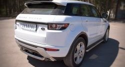 13 499 р. Защита заднего бампера (Ø76 мм, нержавейка, Dynamic) SLITKOFF  Land Rover Range Rover Evoque  1 L538 (2011-2018) дорестайлинг 3 дв., дорестайлинг 5 дв., рестайлинг 3 дв., рестайлинг 5 дв.  с доставкой в г. Омск. Увеличить фотографию 2