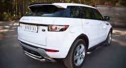 16 199 р. Защита заднего бампера (DYNAMIC, Ø76 и 42 мм, нержавейка) SLITKOFF  Land Rover Range Rover Evoque  1 L538 (2011-2018) дорестайлинг 3 дв., дорестайлинг 5 дв., рестайлинг 3 дв., рестайлинг 5 дв.  с доставкой в г. Омск. Увеличить фотографию 2