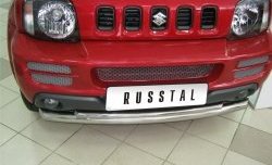 17 999 р. Защита переднего бампера (2 трубыØ63 и 42 мм, нержавейка) Russtal Suzuki Jimny JB23/JB43 дорестайлинг (1998-2001)  с доставкой в г. Омск. Увеличить фотографию 3