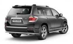 7 799 р. Защита порогов Petroil Tuning из круглой трубы диаметром 63 мм Toyota Highlander XU40 рестайлинг (2010-2013)  с доставкой в г. Омск. Увеличить фотографию 2