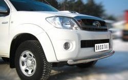 13 399 р. Одинарная защита переднего бампера SLITKOFF диаметром 63 мм  Toyota Hilux  AN10,AN20 (2008-2011) 1-ый рестайлинг  с доставкой в г. Омск. Увеличить фотографию 2