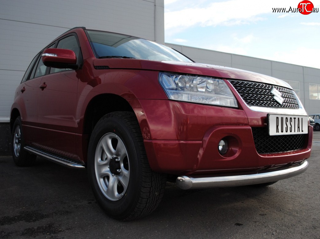 20 599 р. Одинарная защита переднего бампера SLITKOFF  Suzuki Grand Vitara  JT 5 дверей (2005-2008) дорестайлинг  с доставкой в г. Омск