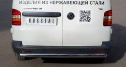 13 899 р. Защита заднего бампера (Ø63 мм, нержавейка) SLITKOFF  Volkswagen Transporter  T5 (2003-2009) дорестайлинг  с доставкой в г. Омск. Увеличить фотографию 4