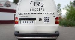 14 599 р. Защита заднего бампера (Ø76 мм, нержавейка) SLITKOFF Volkswagen Transporter T5 дорестайлинг (2003-2009)  с доставкой в г. Омск. Увеличить фотографию 4