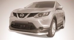 Одинарная защита переднего бампера из трубы диаметром 76 мм Slitkoff Nissan (Нисан) Qashqai (Кашкай)  2 (2013-2019) 2 J11 дорестайлинг