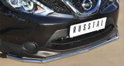 10 399 р. Одинарная защита переднего бампера диаметром 42 мм Russtal Nissan Qashqai 2 J11 дорестайлинг (2013-2019)  с доставкой в г. Омск. Увеличить фотографию 2