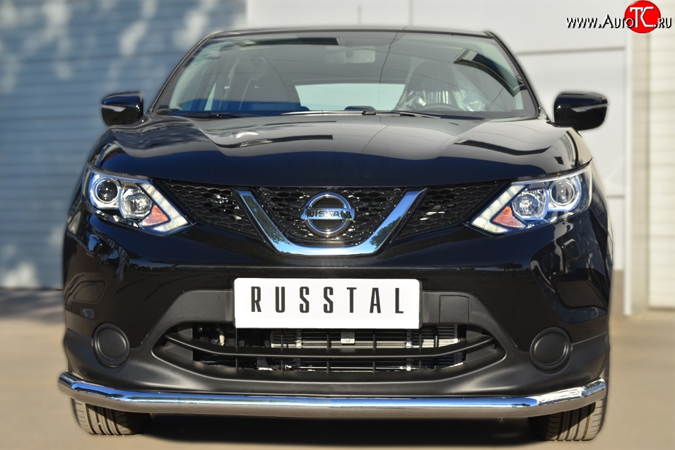 12 799 р. Одинарная защита переднего бампера диаметром 63 мм SLITKOFF  Nissan Qashqai  2 (2013-2019) J11 дорестайлинг  с доставкой в г. Омск