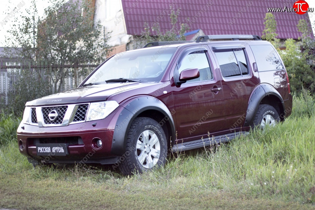 20 599 р. Расширители арок RA (комплект)  Nissan Pathfinder  R51 (2004-2014) дорестайлинг, рестайлинг (Поверхность глянец (под окраску), Неокрашенные)  с доставкой в г. Омск