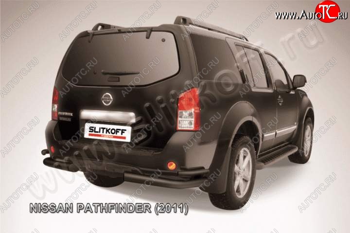 12 849 р. Уголки d76+d42 двойные  Nissan Pathfinder  R51 (2009-2014) рестайлинг (Цвет: серебристый)  с доставкой в г. Омск