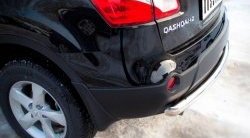 13 399 р. Одинарная защита заднего бампера из трубы диаметром 63 мм SLITKOFF  Nissan Qashqai +2  1 (2010-2014) J10 рестайлинг  с доставкой в г. Омск. Увеличить фотографию 2