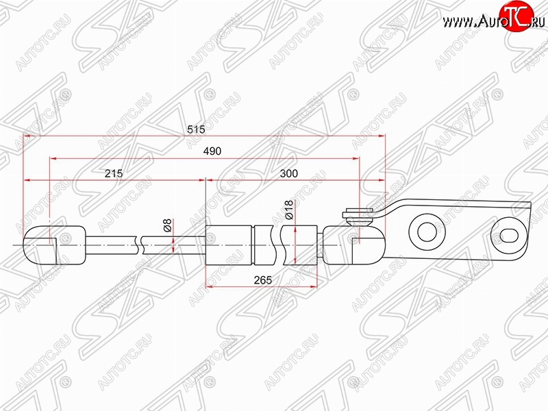 999 р. Правый газовый упор крышки багажника SAT Nissan AD Y11 (1999-2008)  с доставкой в г. Омск