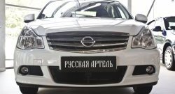 1 799 р. Защитная сетка решетки переднего бампера РА Nissan Almera G15 седан (2012-2019)  с доставкой в г. Омск. Увеличить фотографию 2