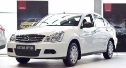 859 р. Зимняя заглушка решетки переднего бампера РА Nissan Almera G15 седан (2012-2019)  с доставкой в г. Омск. Увеличить фотографию 3