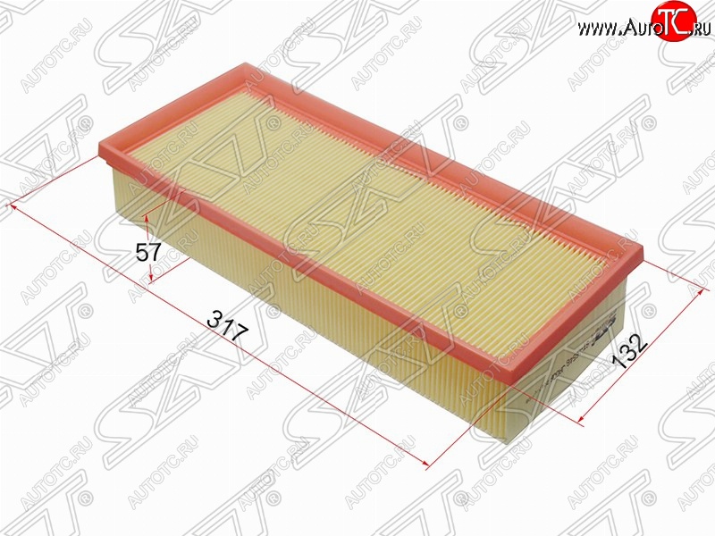 699 р. Фильтр воздушный двигателя SAT (317х132х57 mm)  Nissan Altima  седан - Teana  2 J32  с доставкой в г. Омск