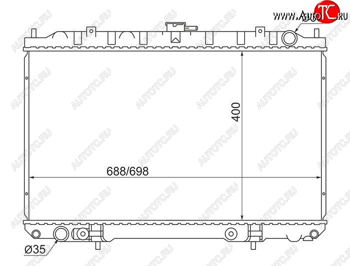 6 949 р. Радиатор двигателя (пластинчатый, МКПП/АКПП) SAT Nissan Tino V10 доресталийнг (1998-2003)  с доставкой в г. Омск