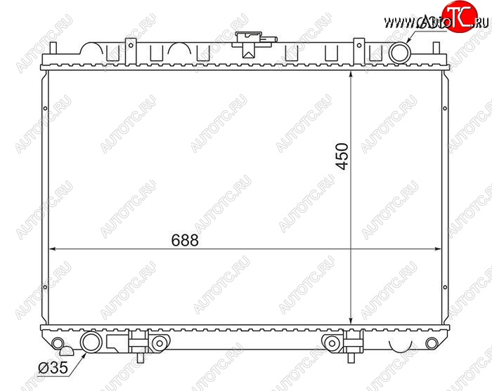 6 799 р. Радиатор двигателя (пластинчатый, МКПП/АКПП) SAT Nissan Presage U30 рестайлинг (2001-2003)  с доставкой в г. Омск