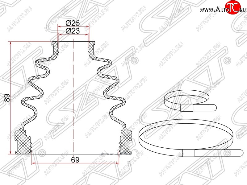 429 р. Пыльник ШРУСа (внутренний) SAT  Nissan Bluebird Sylphy  седан - X-trail  1 T30  с доставкой в г. Омск