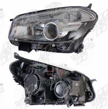 Левая фара (Евросвет) DEPO Nissan Qashqai +2 1 J10 рестайлинг (2010-2014)