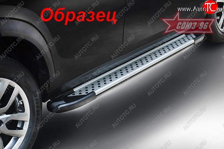 8 189 р. Пороги из алюминиевого профиля 4x2 Souz-96 Nissan Juke 1 YF15 рестайлинг (2014-2020)  с доставкой в г. Омск