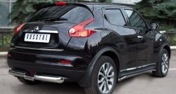 14 999 р. Защита порогов SLITKOFF из круглой трубы диаметром 42 мм (4x4) Nissan Juke 1 YF15 дорестайлинг (2010-2014)  с доставкой в г. Омск. Увеличить фотографию 3