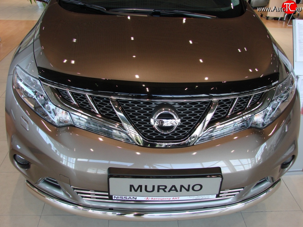 2 879 р. Дефлектор капота NovLine Nissan Murano 2 Z51 дорестайлинг (2008-2011)  с доставкой в г. Омск