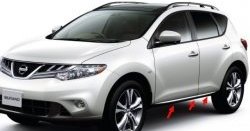 11 999 р. Передний левый молдинг двери 80871-1AA2A Nissan Murano 2 Z51 дорестайлинг (2008-2011) (Неокрашенные)  с доставкой в г. Омск. Увеличить фотографию 2