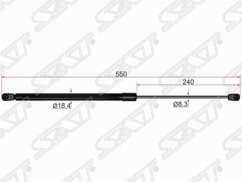 Газовый упор крышки багажника SAT Nissan (Нисан) Murano (Мурано)  2 Z51 (2008-2016) 2 Z51 дорестайлинг, рестайлинг