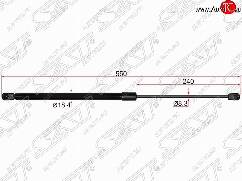 1 049 р. Газовый упор крышки багажника SAT  Nissan Murano  2 Z51 (2008-2016) дорестайлинг, рестайлинг  с доставкой в г. Омск