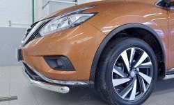 14 599 р. Защита переднего бампера (Ø63 мм, нержавейка) Russtal Nissan Murano 3 Z52 дорестайлинг (2015-2022)  с доставкой в г. Омск. Увеличить фотографию 3