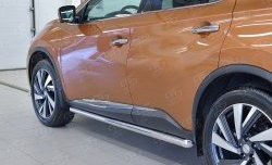 19 999 р. Защита порогов из круглой трубы диаметром 63 мм SLITKOFF  Nissan Murano  3 Z52 (2015-2025) дорестайлинг, рестайлинг  с доставкой в г. Омск. Увеличить фотографию 3