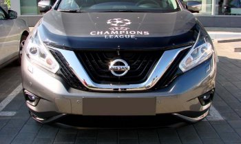 3 689 р. Дефлектор капота SIM  Nissan Murano  3 Z52 (2015-2025) дорестайлинг, рестайлинг  с доставкой в г. Омск. Увеличить фотографию 1