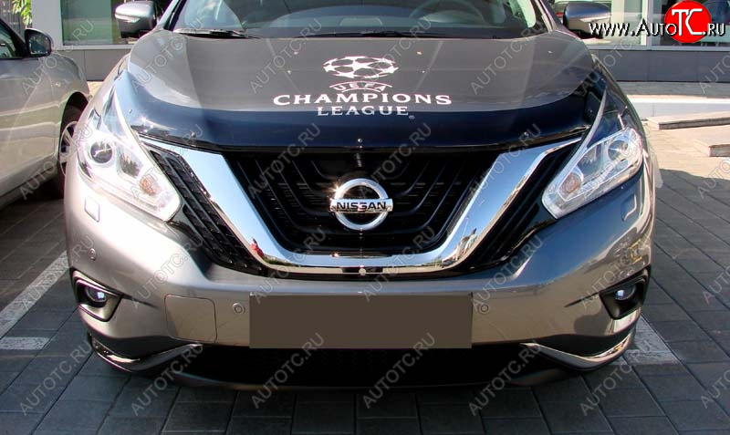 3 689 р. Дефлектор капота SIM  Nissan Murano  3 Z52 (2015-2025) дорестайлинг, рестайлинг  с доставкой в г. Омск