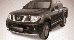 11 699 р. Одинарная защита переднего бампера из трубы диаметром 76 мм Slitkoff  Nissan Navara  2 D40 (2004-2010) дорестайлинг (Нержавейка, Полированная)  с доставкой в г. Омск. Увеличить фотографию 1