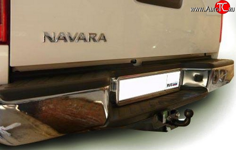 8 189 р. Фаркоп (бампер со ступенькой) NovLine Nissan Navara 2 D40 дорестайлинг (2004-2010)  с доставкой в г. Омск