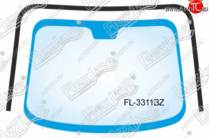 1 999 р. Молдинг лобового стекла FlexLine Nissan Note 1 E11 рестайлинг (2008-2013)  с доставкой в г. Омск