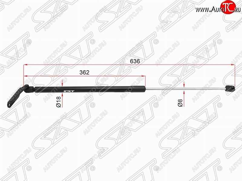 939 р. Левый упор крышки багажника (газовый) SAT  Nissan Note  2 (2012-2016) E12 дорестайлинг  с доставкой в г. Омск