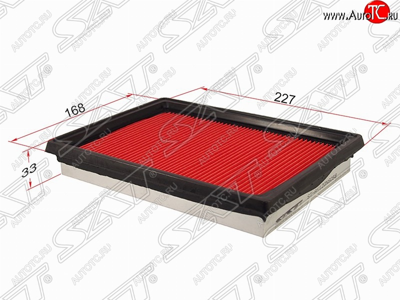 259 р. Фильтр воздушный двигателя SAT (227х168х33 mm)  Nissan Note  2 (2012-2020) E12 дорестайлинг, E12 рестайлинг  с доставкой в г. Омск