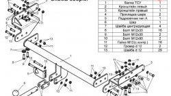 7 899 р. Фаркоп Лидер Плюс  Nissan NP300 (2008-2013) (Без электропакета)  с доставкой в г. Омск. Увеличить фотографию 2