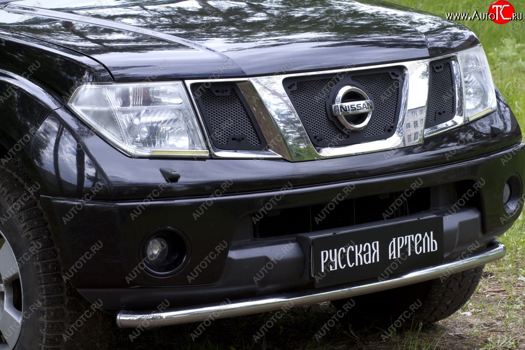 2 199 р. Защитная сетка решетки переднего бампера РА  Nissan Pathfinder  R51 (2004-2007) дорестайлинг  с доставкой в г. Омск