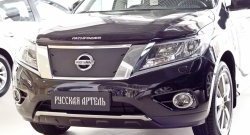 1 149 р. Зимняя заглушка решетки переднего бампера РА  Nissan Pathfinder  R52 (2012-2017) дорестайлинг  с доставкой в г. Омск. Увеличить фотографию 1