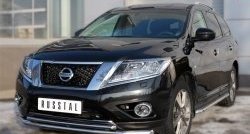 21 699 р. Широкая защита порогов SLITKOFF Nissan Pathfinder R52 дорестайлинг (2012-2017)  с доставкой в г. Омск. Увеличить фотографию 4