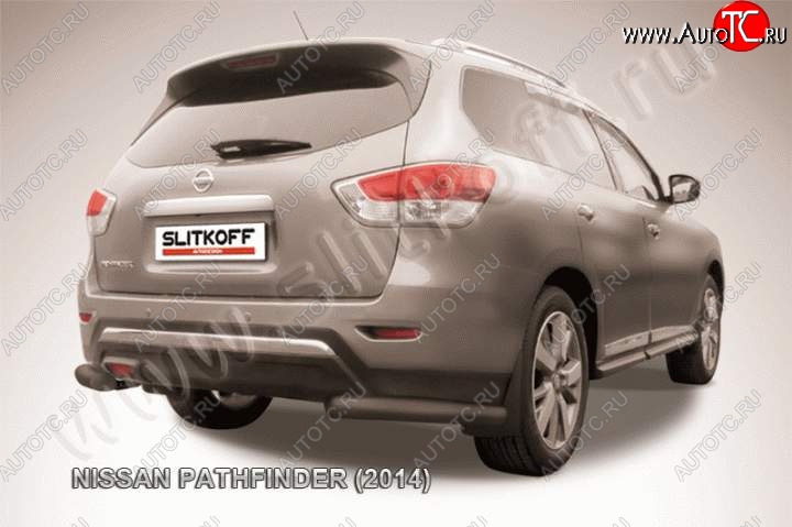 8 799 р. Уголки d76  Nissan Pathfinder  R52 (2012-2017) дорестайлинг (Цвет: серебристый)  с доставкой в г. Омск