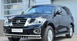 13 349 р. Защита порогов из круглой трубы диаметром 42 мм (рестайлинг) SLITKOFF Nissan Patrol 6 Y62 дорестайлинг (2010-2014)  с доставкой в г. Омск. Увеличить фотографию 3