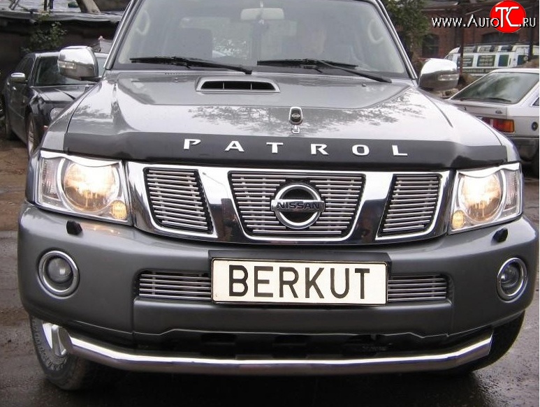 6 299 р. Декоративная вставка решетки радиатора Berkut Nissan Patrol 5 Y61 2-ой рестайлинг (2004-2010)  с доставкой в г. Омск