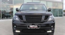 64 549 р. Накладка на передний бампер Impul Nissan Patrol 6 Y62 дорестайлинг (2010-2014) (Неокрашенная)  с доставкой в г. Омск. Увеличить фотографию 3