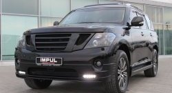 64 549 р. Накладка на передний бампер Impul Nissan Patrol 6 Y62 дорестайлинг (2010-2014) (Неокрашенная)  с доставкой в г. Омск. Увеличить фотографию 2