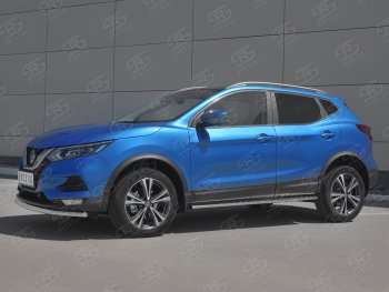 10 399 р. Защита переднего бампера (Ø42 мм, нержавейка) Russtal Nissan Qashqai 2 J11 рестайлинг (2017-2022)  с доставкой в г. Омск. Увеличить фотографию 3