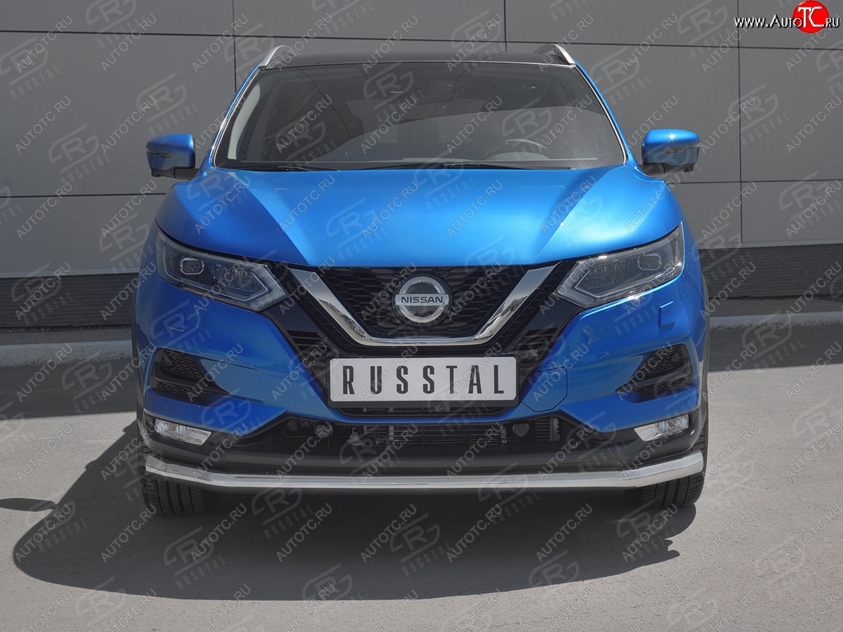 18 949 р. Защита переднего бампера (Ø 63 мм, нержавейка) SLITKOFF  Nissan Qashqai  2 (2017-2022) J11 рестайлинг  с доставкой в г. Омск