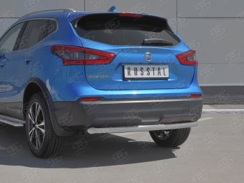 12 449 р. Защита заднего бампера (Ø63 мм, нержавейка) SLITKOFF  Nissan Qashqai  2 (2017-2022) J11 рестайлинг  с доставкой в г. Омск. Увеличить фотографию 2